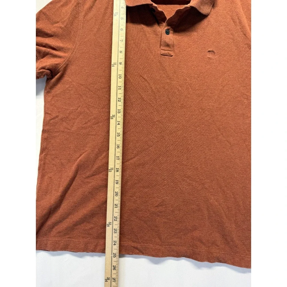 Banana Republic Slim Fit‎ Pique Polo Shirt Mens L Rust Orange Cotton Golf Tennis